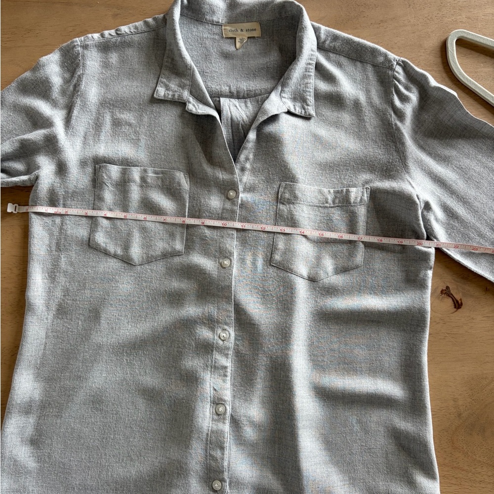 TWO!! Cloth and Stone Button Down Shirts - Navy and Dove Gray - Picture 8 of 10
